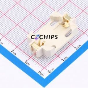 BS-06-A4AA003 Button & Strip Battery Connector Through hole Component (THT) Connector Battery Holder CR2032 Phosphor Bronze Gold - Product Image 1