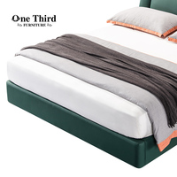 Lits King Size de luxe en bois de qualité supérieur pour dortoir Lits modernes simples d'hôtel