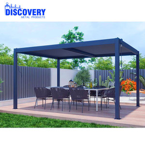 Kit de pergola 3x4 4x4 en aluminium à lames orientables, moderne et luxueux, pour extérieur, jardin, balcon, PL194151, abri solaire - Product Image 2