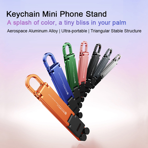 Soporte Plegable de Aluminio T11 Mini para Teléfono, Multifuncional, <span class=keywords><strong>con</strong></span> Llavero, para Escritorio, para Teléfonos Móviles, Gran Venta 2026 - Product Image 2