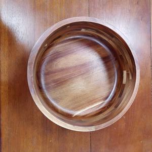 Mangkuk Salad portabel, mangkuk Salad kayu bulat, ramah lingkungan, portabel, kualitas bagus, sup buatan tangan, mangkuk anjing peliharaan - Product Image 1