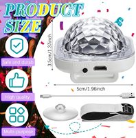 Mini-LED-Discokugel-Armbänder Tragbare USB-Nachtarmbandleuchten für Geburtstags-, Weihnachts- und Hochzeitsfeiern – Helle Atmosphäre Lichter
