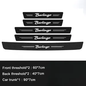 Autocollants lumineux en cuir avec logo Citroën <span class=keywords><strong>Berlingo</strong></span> pour seuil de porte de voiture, bande de protection de coffre, bande lumineuse décorative professionnelle - Product Image 6