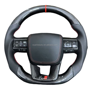 Nâng cấp vô lăng da thật sợi carbon cho Toyota GR Land <span class=keywords><strong>Cruiser</strong></span> LC200 LC300 Prado LC79 LC70 LC76 Hilux Fortuner - Product Image 6