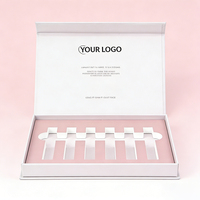 Caja de Regalo de Papel Rígido Magnética Personalizada al por Mayor con Inserto de Espuma EVA Rosa Tallada, Empaque Cosmético Blanco de Lujo