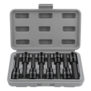 Juego de llaves de vaso hexagonales Xi Meng de 1/2 pulgada, acero S2, grado industrial, revestimiento negro, herramientas de reparación automotriz H4 H14 - Product Image 1