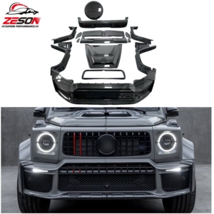 Accessoires de voiture W464 W465 Facelift BS Style pour <span class=keywords><strong>Mercedes</strong></span> Benz W464 W465 G500 G63 Kit de carrosserie en fibre de carbone pour pare-chocs avant et arrière - Product Image 1