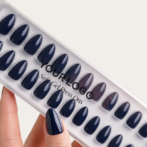 Faux ongles à presser en gel souple, réutilisables, forme carrée courte, amande courte, Ocean Short, marque privée - Product Image 2