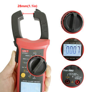 UNI-T 204 Digital Clamp Meter 600A AC DC Stroms pannung Echte RMS-Zange Ampere meter Widerstand Kapazitäts temperatur NCV-Tester - Product Image 5
