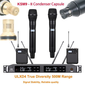 ระบบดิจิทัลไมโครโฟนไร้สาย ULXD4D 500เมตร KSM9เครื่องควบแน่นสีทองชุดหูฟัง Beta54แบบถือ KSM9-II - Product Image 3