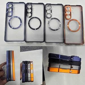 Funda Magnética Híbrida con Marco Metálico para Samsung Galaxy S26 S25 S24 Ultra A56 A36 A26 <span class=keywords><strong>A16</strong></span>, Carcasa Trasera Transparente Esmerilada de PC - Product Image 1