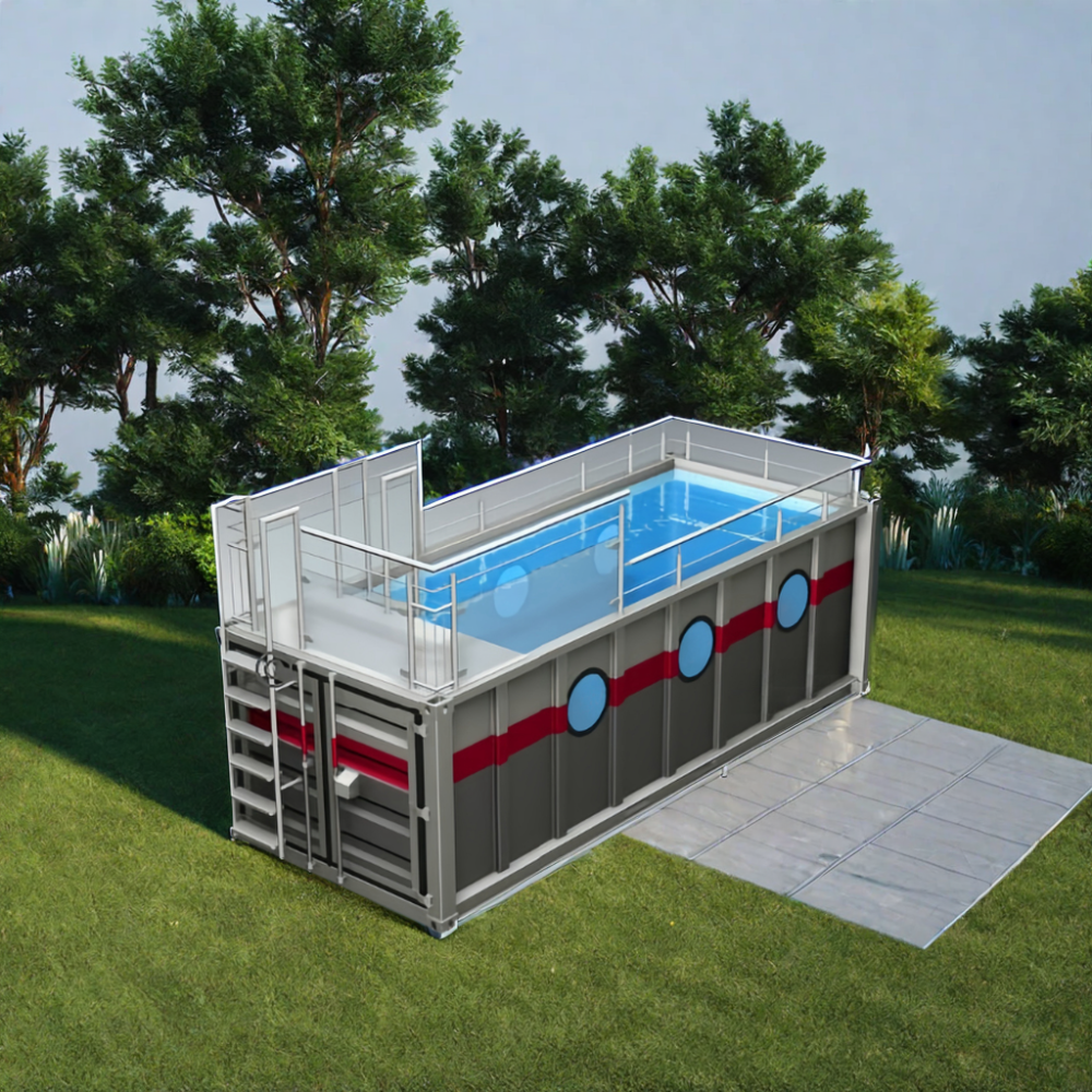 Modular Container Pool custom large outdoor frp container swimming pool above ground prefab ...