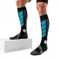Chaussettes de compression sportives mi-hautes Left Right Fit avec coussinets de talon 3D