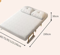Sofá Cama Multifuncional Telescópico y Plegable de Doble Uso, Color Crema, Individual, Pequeño
