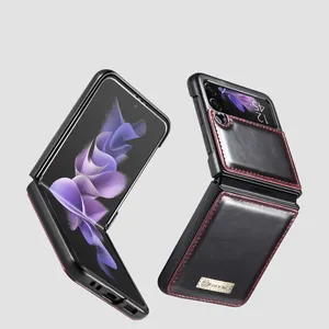 เคสหนังเครซีฮอร์สโทรศัพท์มือถือ,สำหรับ Samsung Z Fold 3 For Galaxy Z Fold 4