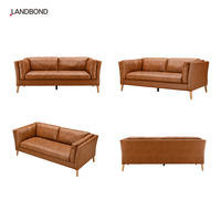 Canapé modulaire sectionnel de luxe moderne en bois massif à pieds hauts, 3 places, en tissu, pour appartement, hôtel, villa