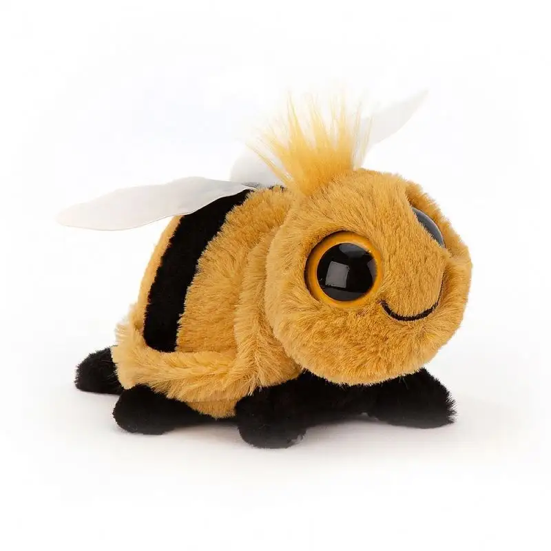 การออกแบบของคุณเองที่มีคุณภาพสูงนุ่มหวานผึ้งของเล่นยัดตุ๊กตาการ์ตูนเป็นของขวัญเด็ก