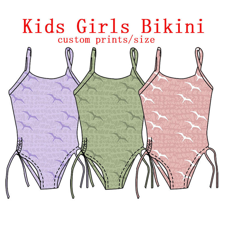 custom-summer-kids-girls-bikini-hawaii-print-sleeveless-adjust-strap