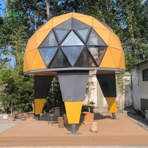 Starshine Luxe Verre Géodésique Structure en <span class=keywords><strong>Bois</strong></span> Dôme Hôtel Resort Tente Préfabriqué Star Capsule House - Product Image 1
