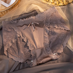 Ropa interior de cintura alta ZhenShangMei para mujer, bragas de talla grande, bragas de encaje transpirables, bragas de abuela Cheekster de cintura alta - Product Image 6
