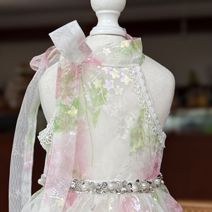 Robe légère pour <span class=keywords><strong>chien</strong></span>, petite taille, motif floral <span class=keywords><strong>Papillon</strong></span>, jupe tutu princesse pour animaux de compagnie, pour chats et chiots, vêtements d'été respirants pour <span class=keywords><strong>chien</strong></span> femelle - Product Image 4