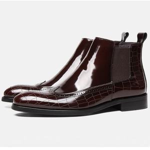 Botas de Tobillo Marrones de Alta Calidad para Hombre, Mocasines de Cuero Británico Lavado, Estilo Retro, con Cordones y Suela Goodyear, Impermeables - Product Image 2