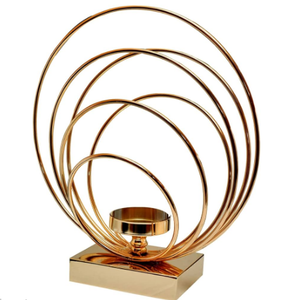 Candelero de hierro de estilo europeo, candelabros pulidos dorados para fines decorativos, hogar, hoteles, restaurante - Product Image 6