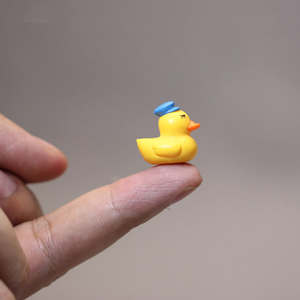 ミニチュア小さな黄色のアヒル妖精の庭のテラリウムフィギュアマイクロ景観装飾人形の家の装飾子供ギフト & おもちゃ - Product Image 4