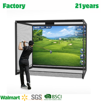 Enceinte de simulateur de golf 10x8x5 pieds avec écran d'impact HD et kit de structure – Direct Usine |   Simulateur de golf d'intérieur pour l'entraînement à domicile