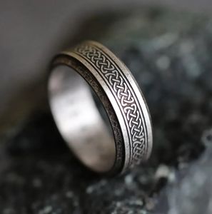 <span class=keywords><strong>Anillo</strong></span> Spinner con nudo celta Vintage, <span class=keywords><strong>anillo</strong></span> antiestrés vikingo antiestrés, runas, antiansiedad, oxidado, resistente al agua, joyería Unisex - Product Image 5