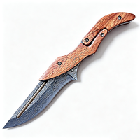 Couteau pliant à lame gravée 5Cr13, manche en bois massif, couteau EDC pour le camping en plein air, cadeau