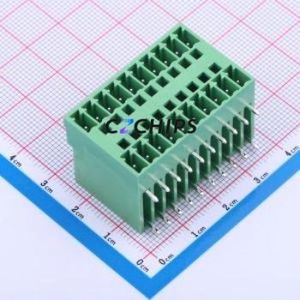 JL15EDGRH-35020G01 Plug-in Terminal Block Bent Lead Through Hole,P=3.5mm Board-to-Board / Socket - Closed 2x10P 3.5mm Green - Product Image 1