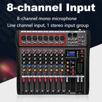 Console de mixage audio professionnelle CT-80S 8 canaux avec alimentation fantôme USB pour spectacles sur scène et réunions