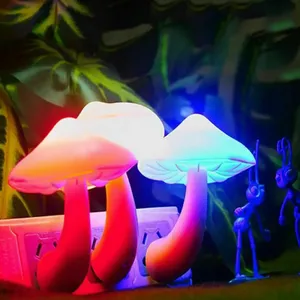 Lampe LED en forme de champignon, prise US, lampe <span class=keywords><strong>murale</strong></span> colorée, décoration de chambre à coucher, lampes de chevet créatives pour enfants, chambre d'enfants - Product Image 5