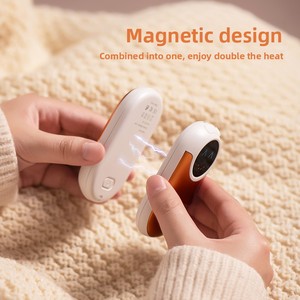 Ấm tay từ tính với màn hình mặt cười LED, làm nóng nhanh, điều chỉnh nhiệt độ 4 cấp và thiết kế kích thước lòng bàn tay có thể sạc lại bằng USB - Product Image 3