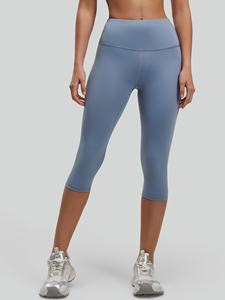 Legging de sport taille haute pour femme, coupe capri, séchage rapide, amincissant, pour yoga, course, gym et fitness - Product Image 3