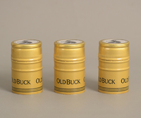Couverture en aluminium jaune personnalisable avec logo, taille et couleur adaptées au whisky, à la vodka, au brandy