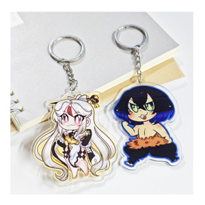 Custom Cartoon-Style Keychain Holographic <b>Animated</b> Pendant Special-Shape Acrylic Keychain <b>Plastic</b> Promotional Gifts Printing - Product Image 2