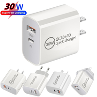 25W PD Type USB C QC3.0 Chargeur rapide double port 30W PD 20W 35W Type-C USB QC 3.0 Adaptateur de voyage à charge rapide pour iPhone samsung