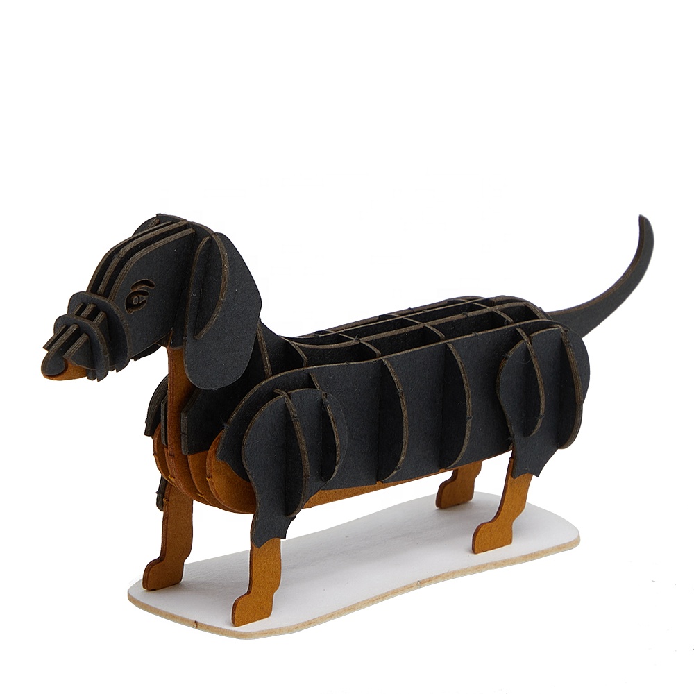 2025新しい3Dダックスフント犬パズルモデルペットSausagedog動物