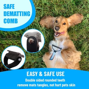5 adet komple çözüm dökülme Slicker fırça tarak depet aracı <span class=keywords><strong>Pet</strong></span> köpek tımarlama fırçası dökülme kiti - Product Image 5