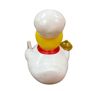 Khuyến mãi màu trắng phim hoạt hình đầu bếp hình PVC vịt Vinyl 3D cao su vịt nổi Mini tắm Vịt - Product Image 5