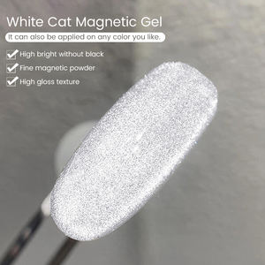 UR SUGAR Vernis à ongles en gel magnétique <span class=keywords><strong>effet</strong></span> galactique pour chat <span class=keywords><strong>blanc</strong></span> super brillant Vernis à ongles en céramique clair de lune Gel pour yeux de chat - Product Image 4
