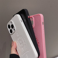 À la mode Marque Croix Coeur En Cuir 16 Pro Max Téléphone Cas Apple 12 13 14 15 Plus Shell Croix Couverture Complète En Vrac En Gros