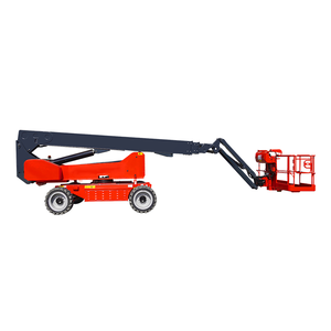 Harga Pabrik 24.5m 300kg Cherry Picker Boom Lift Man Lift Boom Hydraulic Manlift Electric Telescopic Towable Boom Lift Platform - Product Image 1