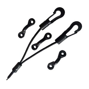Outdoor Elastic <b>Rope</b> With Hook 3mm Black Plastic Universal <b>Guy</b> <b>Ropes</b> Set For Camping Gear Storage - Product Image 1