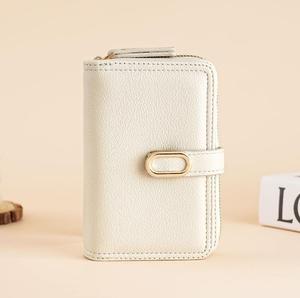 Portefeuille élégant et mignon multifonctionnel à fermeture éclair pour femmes, porte-cartes court populaire et porte-monnaie pour filles et dames - Product Image 5