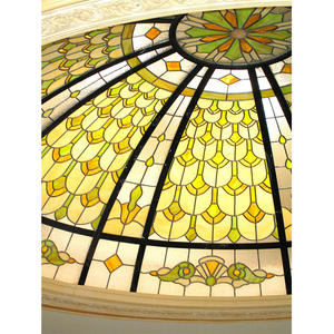 Tifny-cúpula de techo de vidrio transparente texturizado y mosaico de arte, cristal con plomo y estaño de soldadura para decoración de hogar - Product Image 2