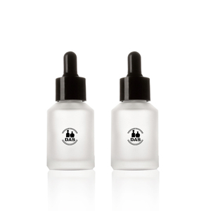 Flacon compte-gouttes d'huile en verre givré avec compte-gouttes noir 1oz 30ml - Product Image 1