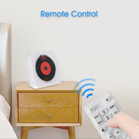Lecteur CD compact de bureau avec haut-parleurs, audio sans fil, entrée/sortie USB, lecture, radio FM, AUX et télécommande